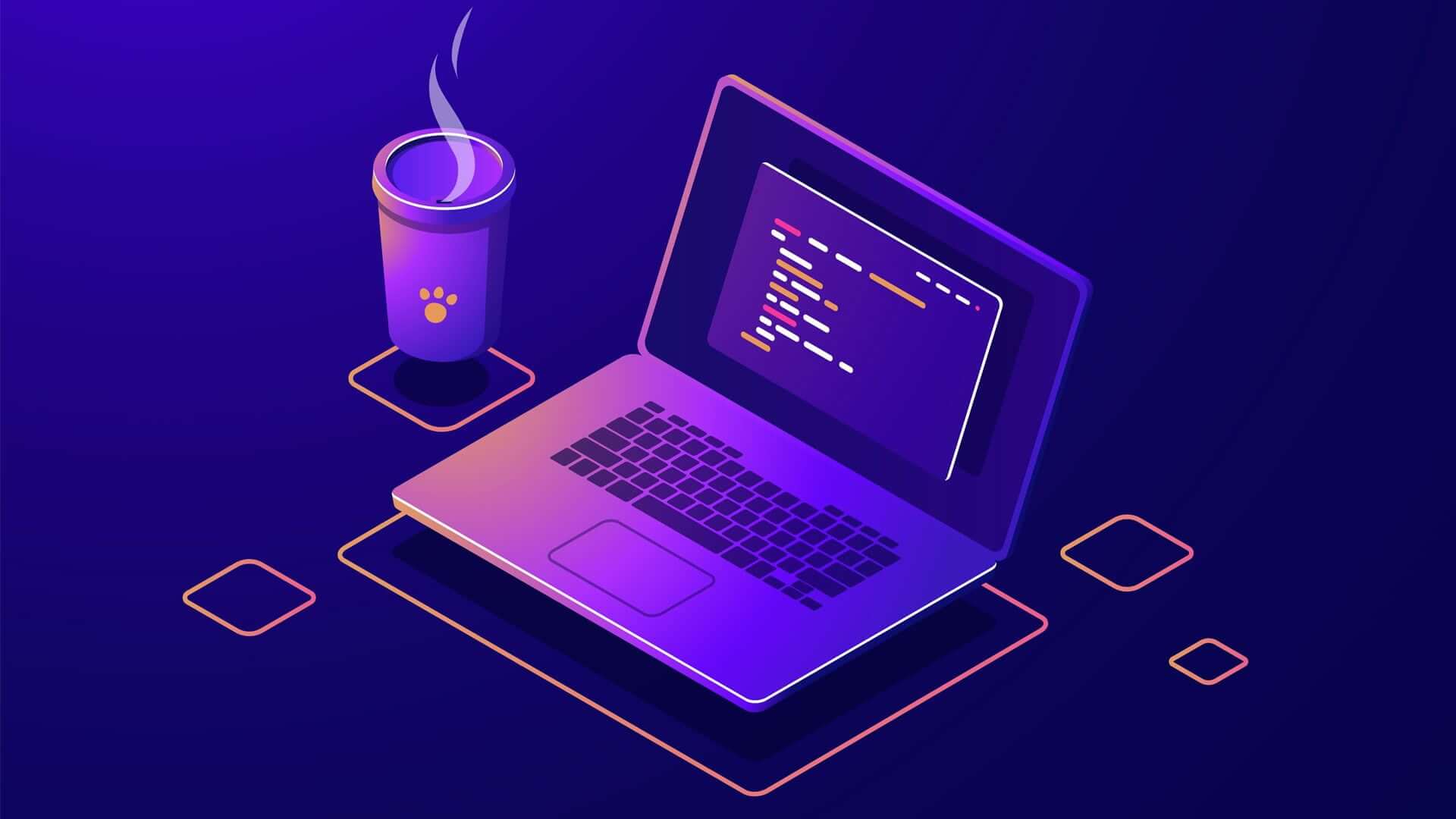 coding in a laptop